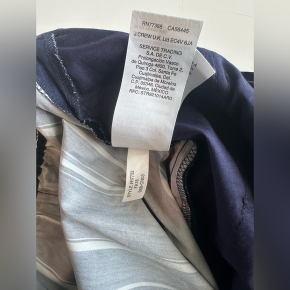 J. Crew Blue and White Wide Leg Pants Size 12 - Picture 7 of 11